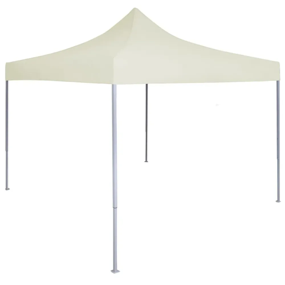 Cavo dell'Accensione Gazebo Professionale Pieghevole 2x2 m Acciaio Crema
