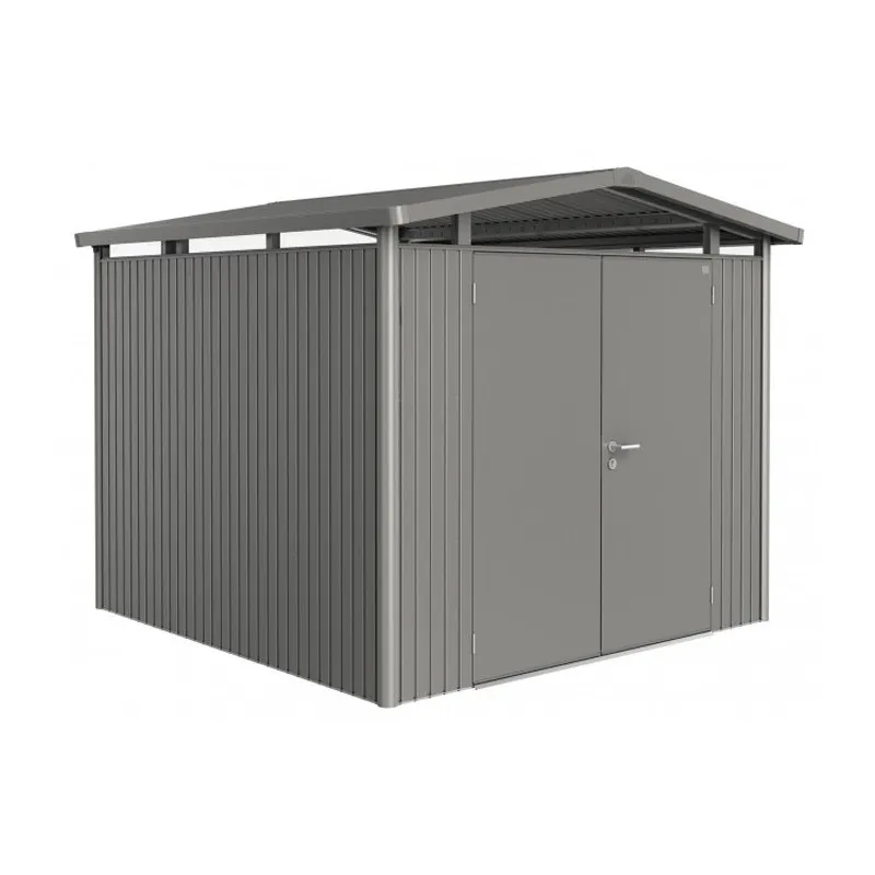 Certificato CE Casetta da Giardino Metallo PANORAMA 2 con Porta Due Battenti Biohort