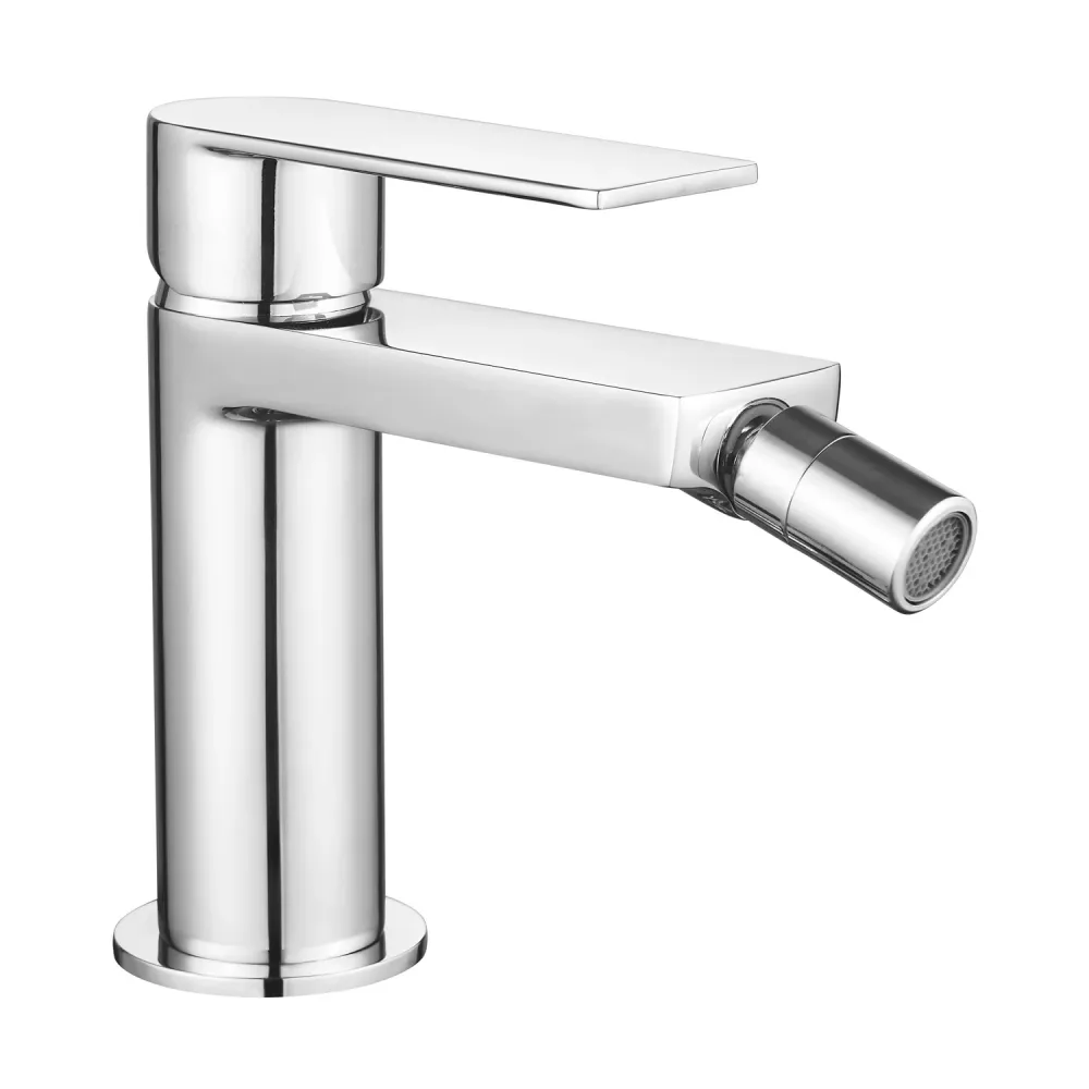 Composizione di miscelatori per lavabo elevato, bidet e doccia due vie quadro Ottomix cromato