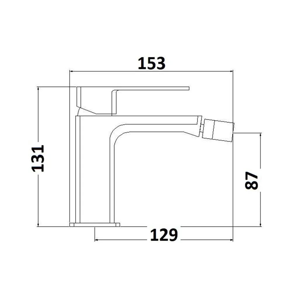 Composizione di miscelatori per lavabo incasso, bidet e doccia 2 vie serie Fire ottone cromato per Modelli Briggs & Stratton