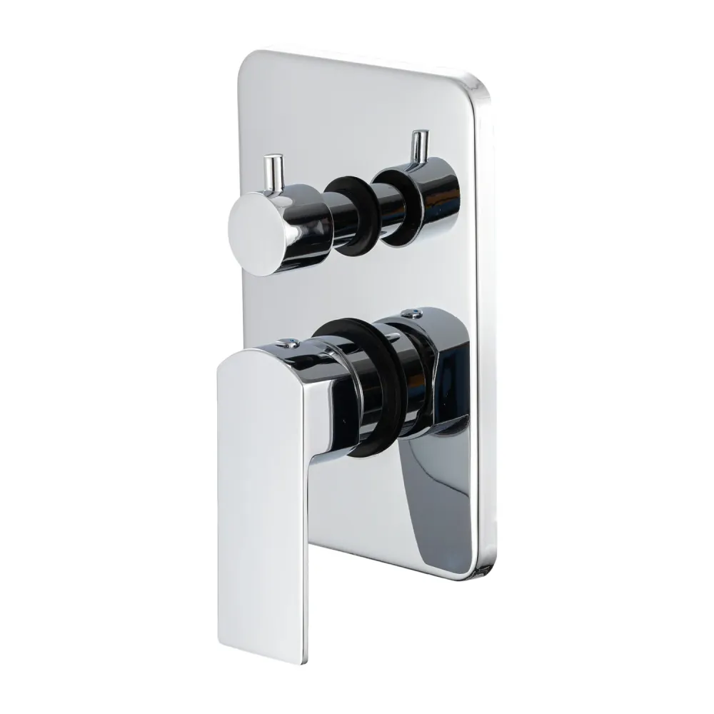 Composizione di miscelatori per lavabo incasso, bidet e doccia 2 vie serie Fire ottone cromato per Modelli Briggs & Stratton
