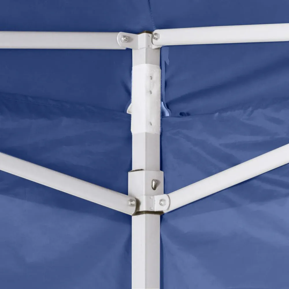 Gazebo Pieghevole Professionale 2 Pareti 2x2m Acciaio Blu OEM Part