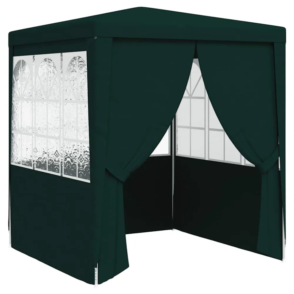 Gazebo Professionale con Pareti 2x2 m Verde 90 g/m² per Tagliaerba Spinta