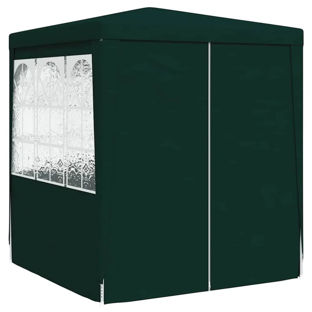 Gazebo Professionale con Pareti 2x2 m Verde 90 g/m² per Tagliaerba Spinta