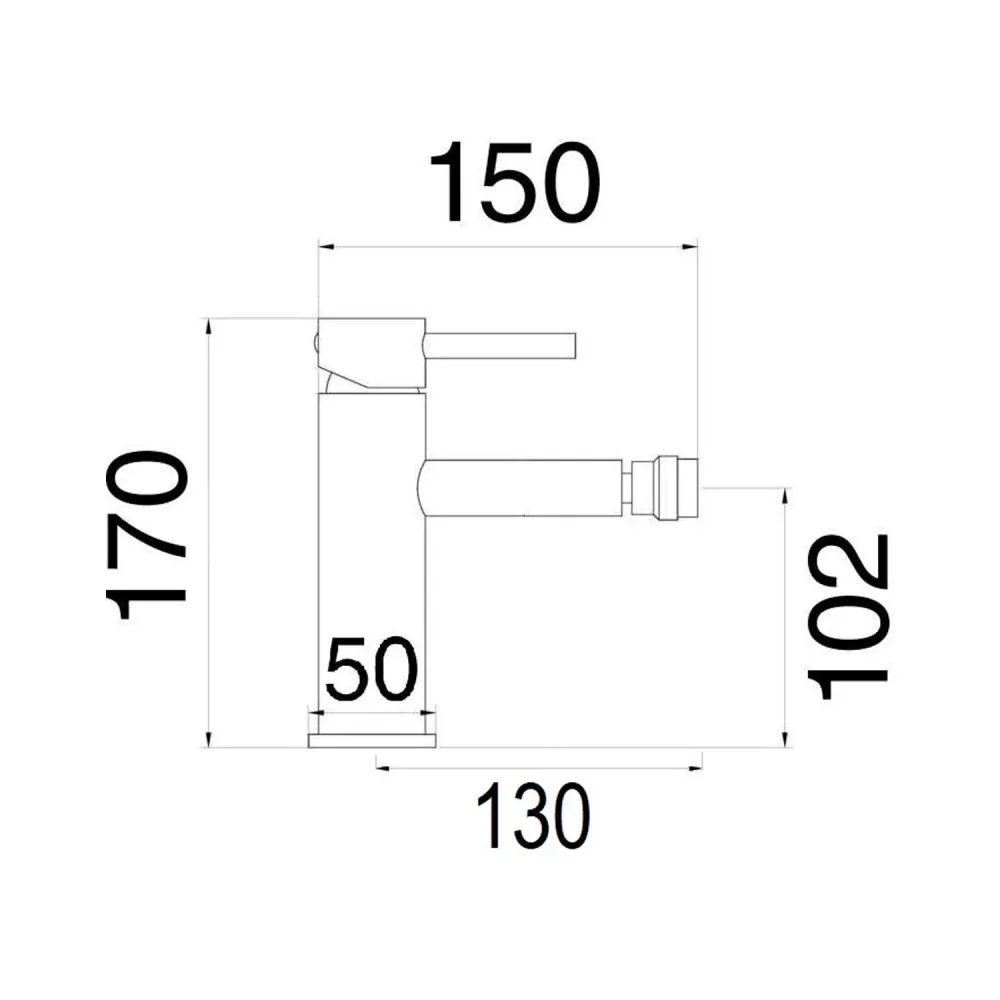 Kit di Filtri Composizione di miscelatori per bidet, lavabo e doccia 2 vie con facile box Moon ottone cromato