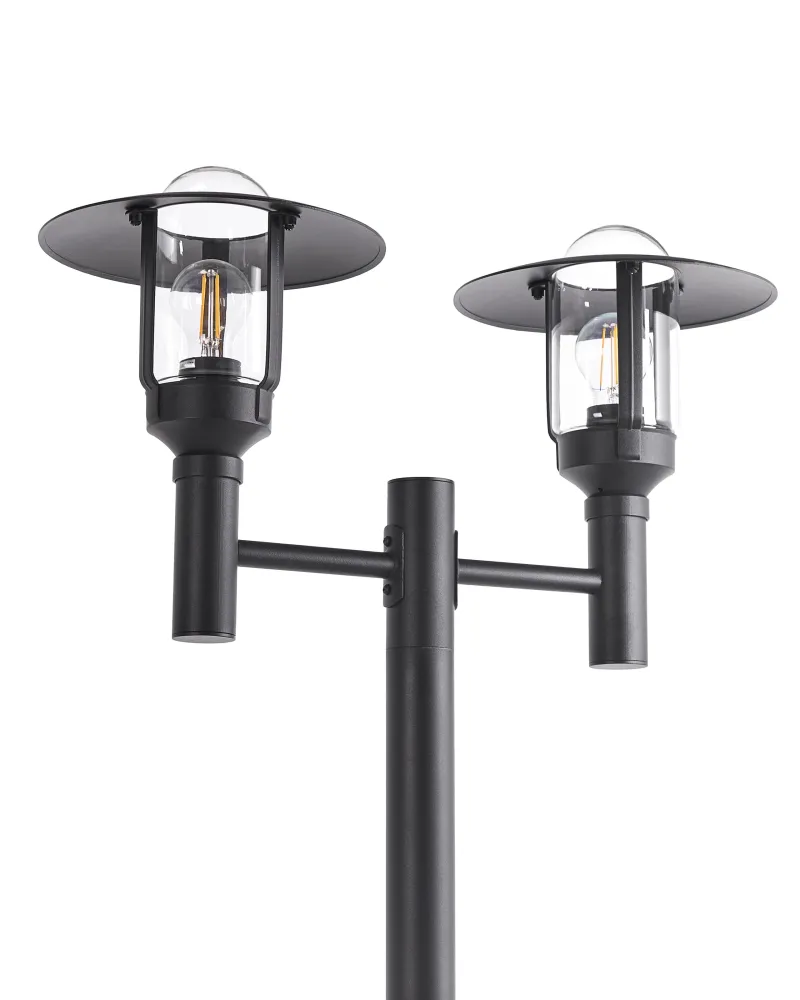 Lampione da giardino 2 luci nero TIZU OEM Part