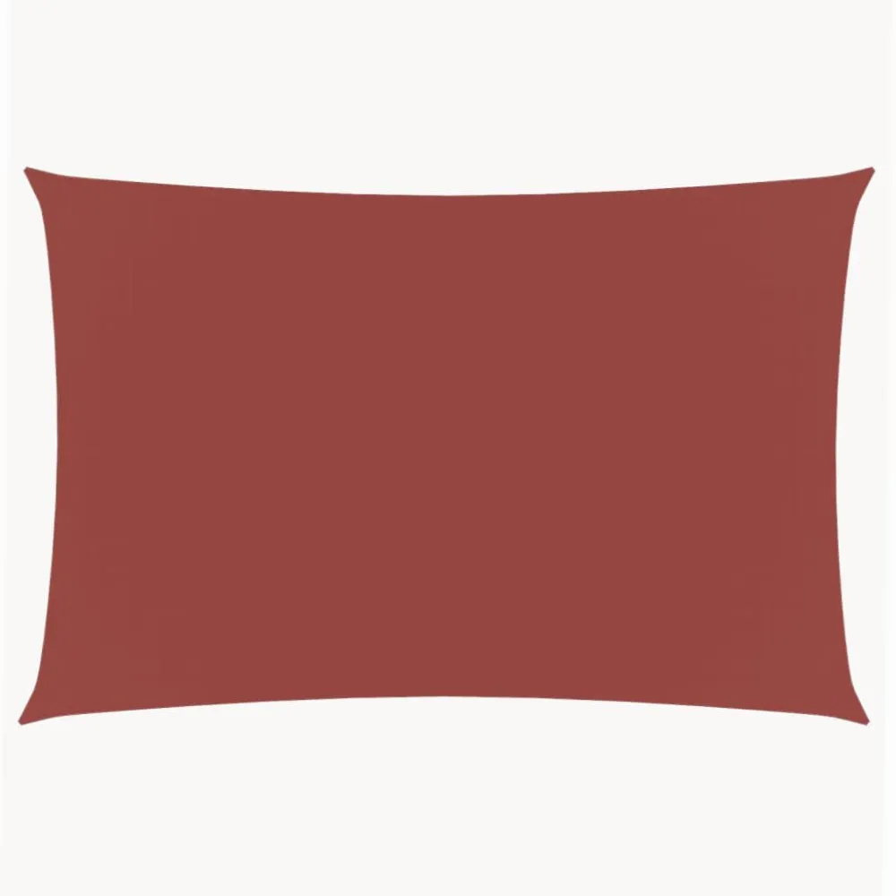 Parasole Vela Oxford Rettangolare 2x4,5 m Terracotta con Guarnizioni Incluse