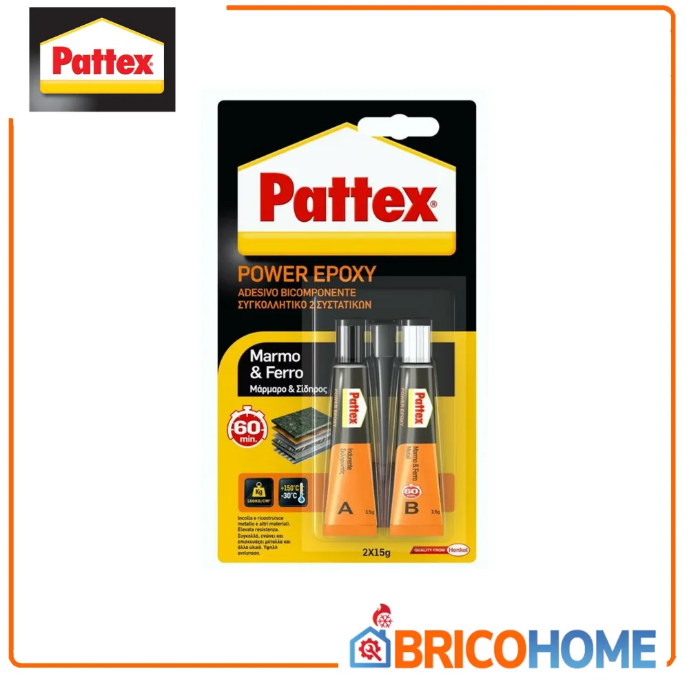 Robusto per Uso Intensivo Adesivo epossidico bicomponente per marmo e ferro 2x15gr - Pattex on Sale