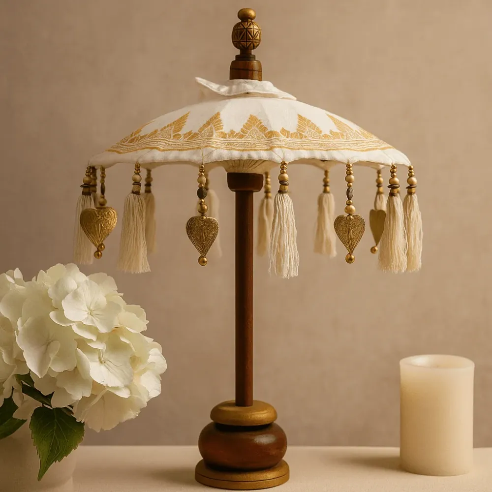 Parasole decorativo tela naturale 40cm