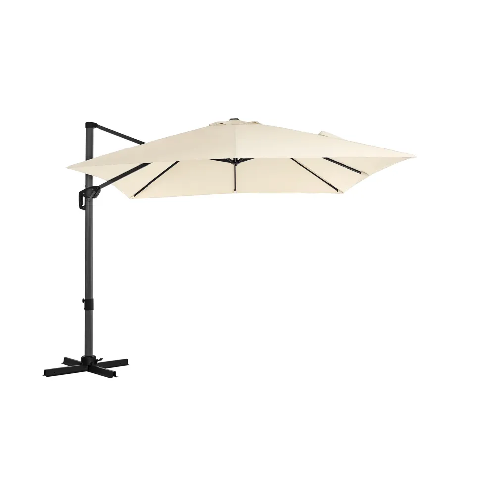 Ombrellone da Giardino Quadratou00a0Beige con Diametro 3 Metri