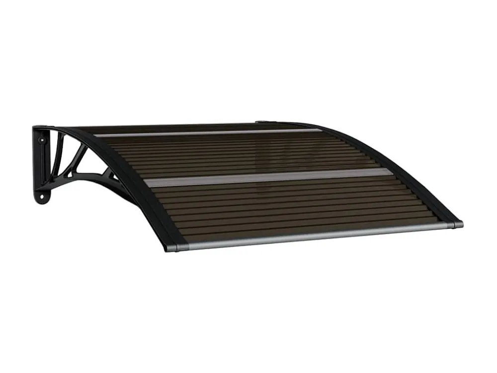 Pensilina Nera 100x80 Policarbonato | Tessuto Tecnico 100% Poliestere