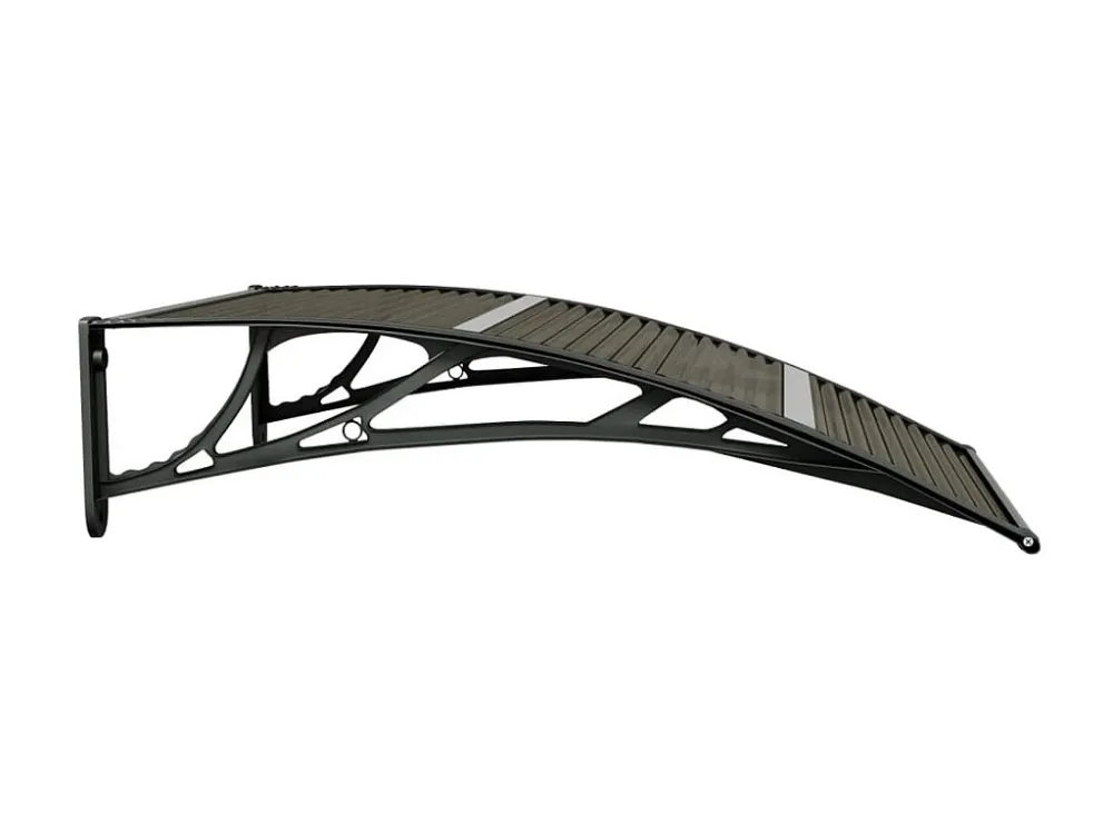 Pensilina Nera 100x80 Policarbonato | Tessuto Tecnico 100% Poliestere