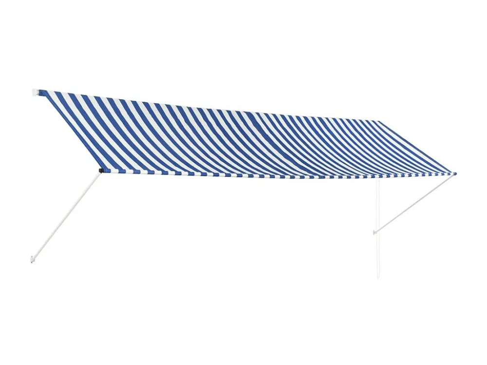 Tenda retrattile 400x150 Blu e bianca con Sistema di Chiusura