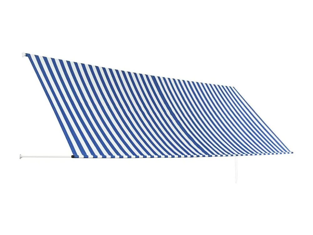 Tenda retrattile 400x150 Blu e bianca con Sistema di Chiusura