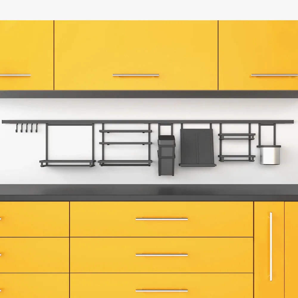 Ripiano per Utensili da Cucina da Appendere Acciaio Emuca Grigio antracite