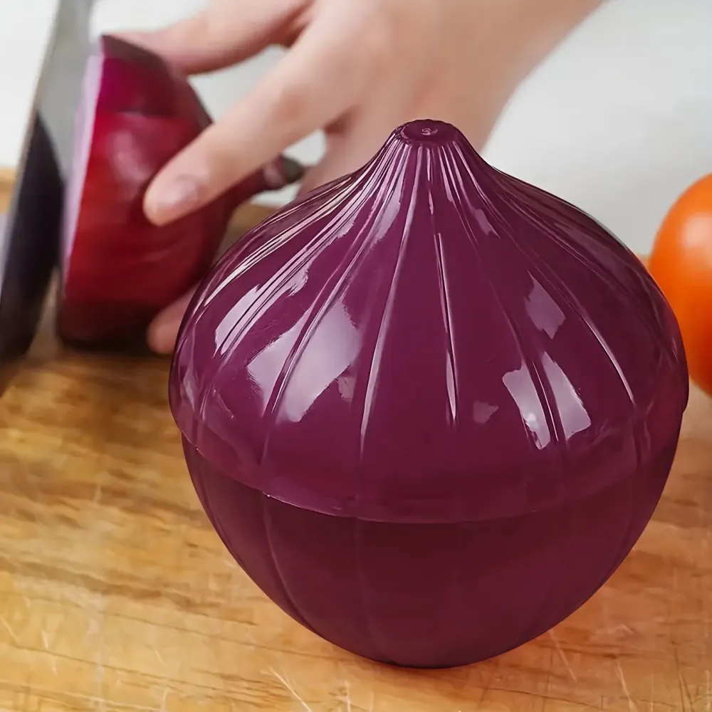 1 pza. Recipiente para cebolla, conservador de alimentos, recipiente para conservar la cebolla, contenedor con forma de ve...
