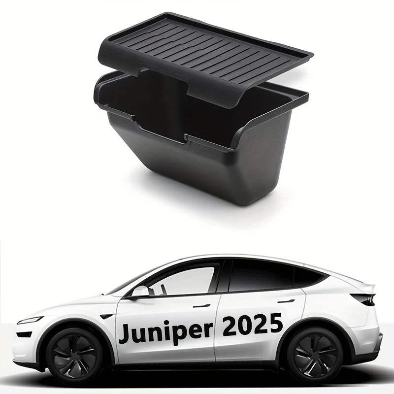 Tesla Model Y Juniper 2025 Box di stoccaggio dei sedili posteriori, ABS+TPE sotto l'organizzatore inferiore dell'aria, Str...
