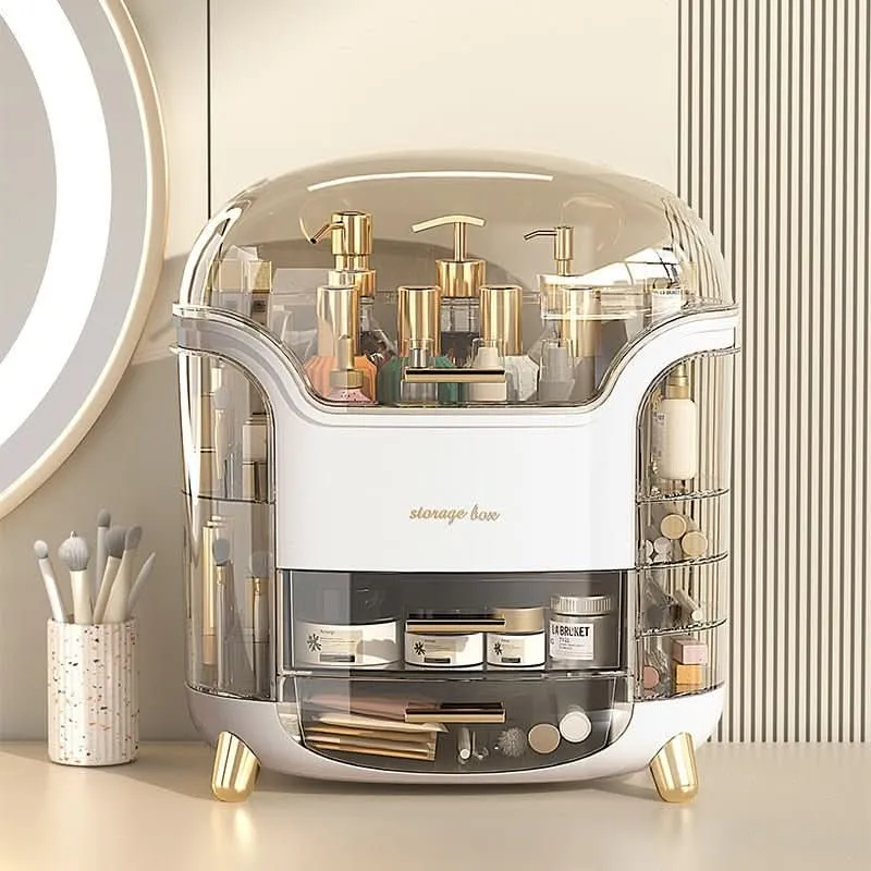 BEAUTYSENSE Organizer per Trucco – Scatola cosmetica antipolvere e impermeabile con design elegante Cozey Maison