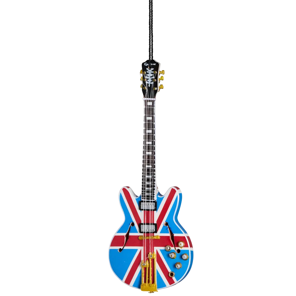 Gibson AXE HEAVEN® 6” Epiphone Union Jack Sheraton Mini Guitar Ornament, Exclusive