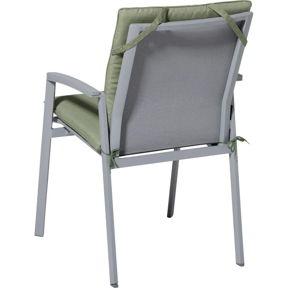 MADISON - Cuscino per sedia Impilabile Serie Panama Salvia 97x49 cm