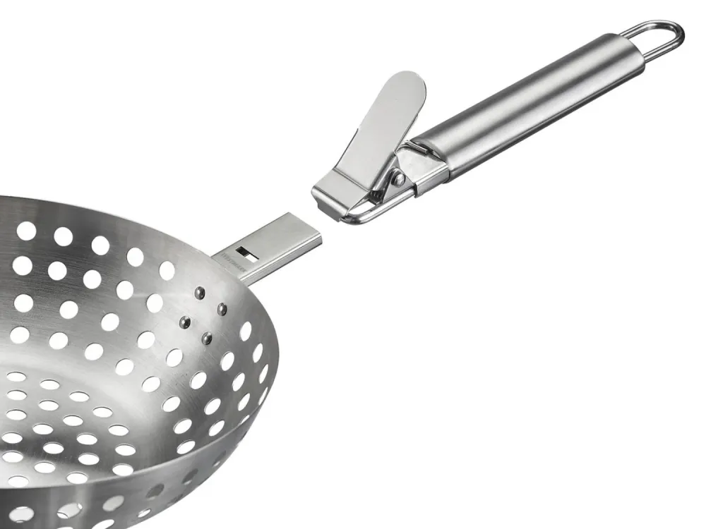 Wok per griglia, acciaio inossidabile