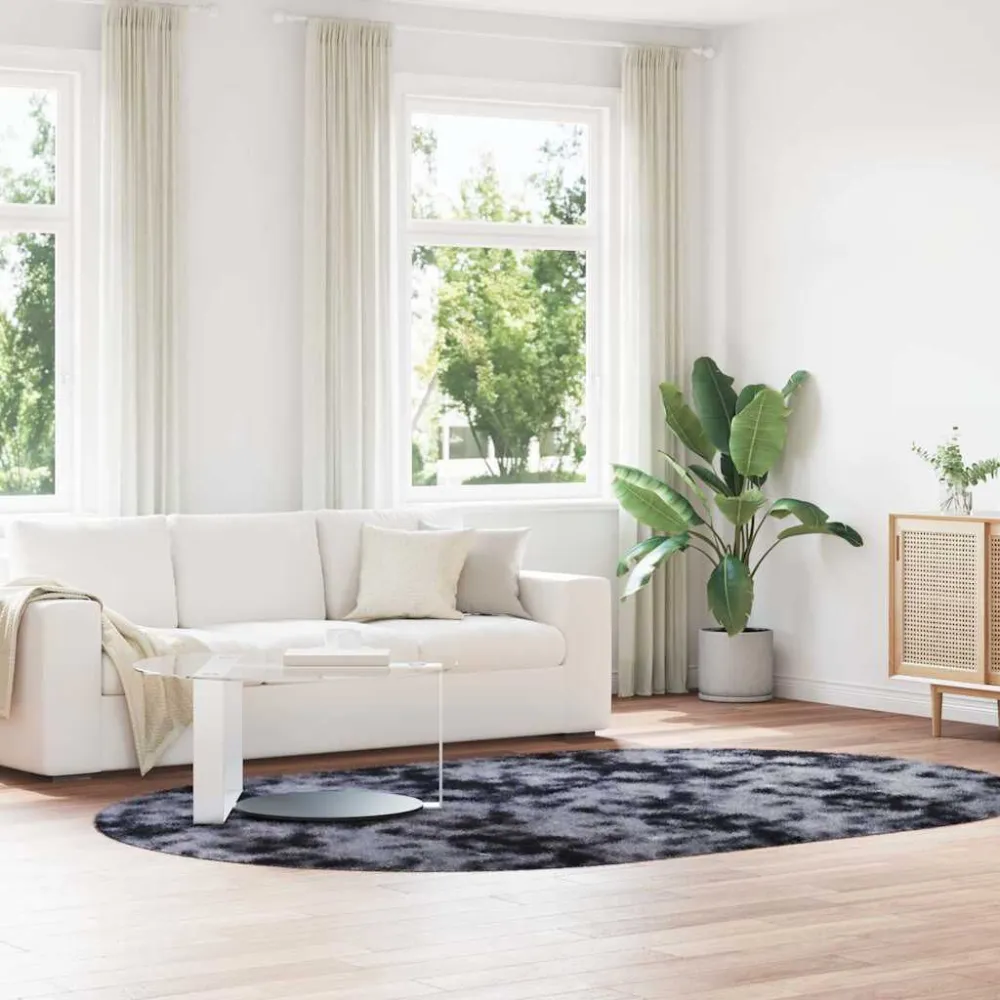 Tappeto Shaggy Pelo Lungo NAVARRA Grigio Scuro 300x200 cm
