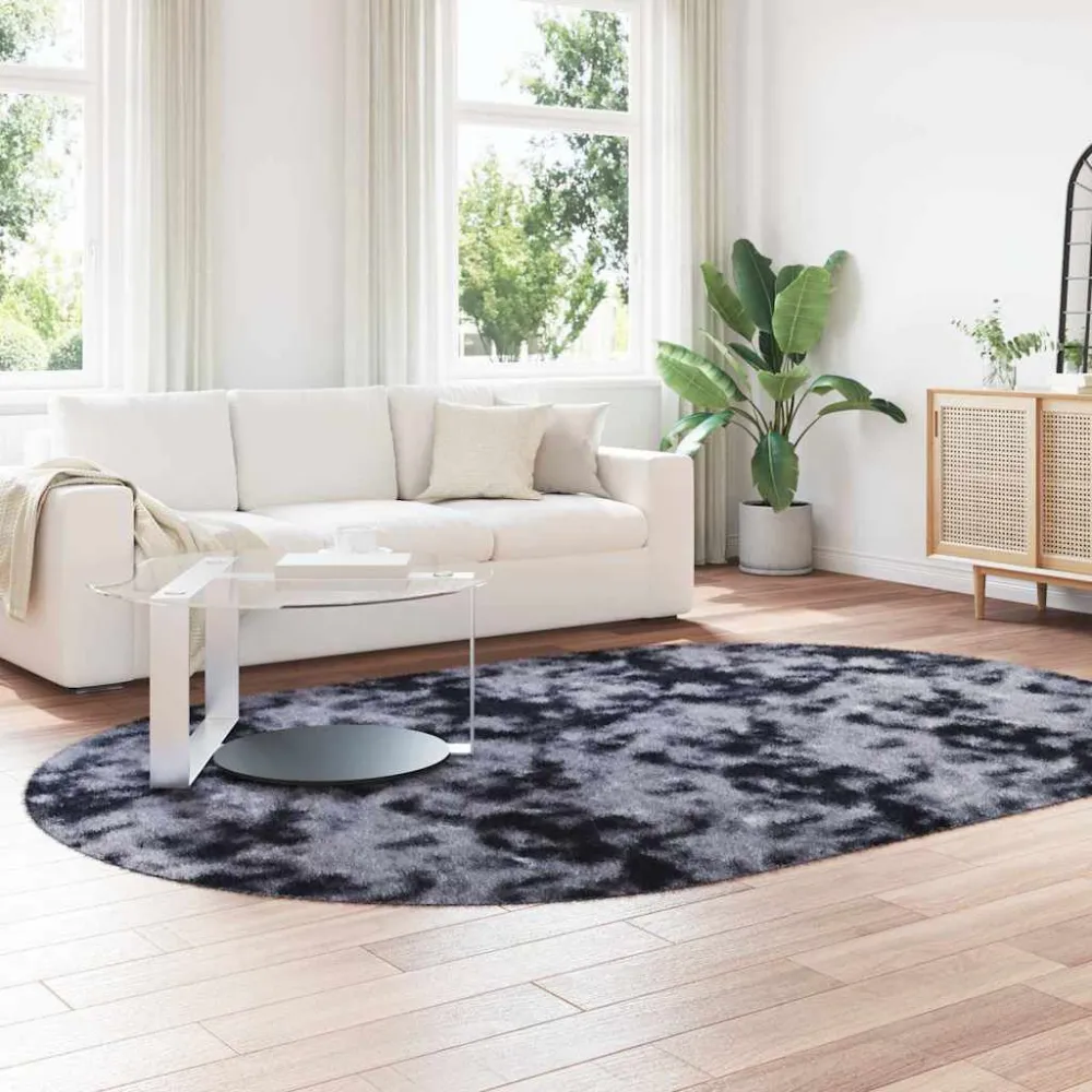 Tappeto Shaggy Pelo Lungo NAVARRA Grigio Scuro 300x200 cm