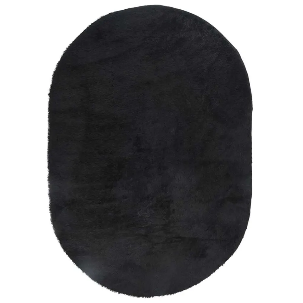 Tappeto Shaggy Pelo Lungo NAVARRA Nero 300x200 cm poliestere