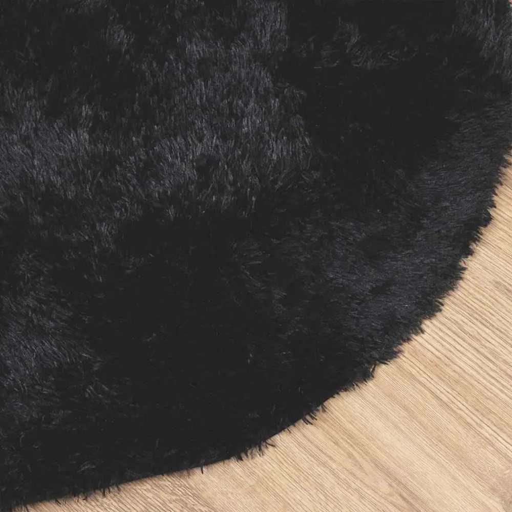 Tappeto Shaggy Pelo Lungo NAVARRA Nero 300x200 cm poliestere