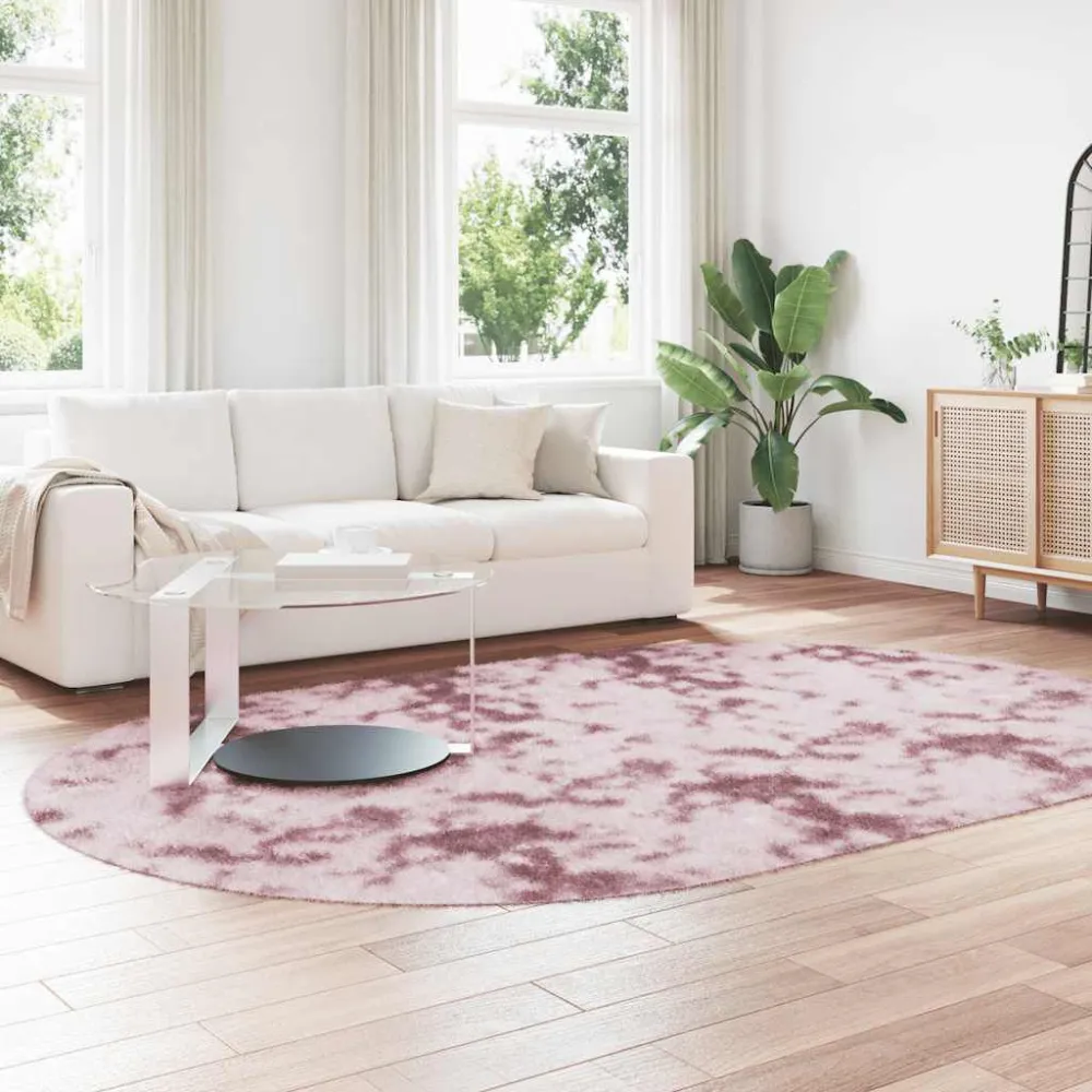 Tappeto Shaggy Pelo Lungo NAVARRA Rosa Antico 300x200 cm
