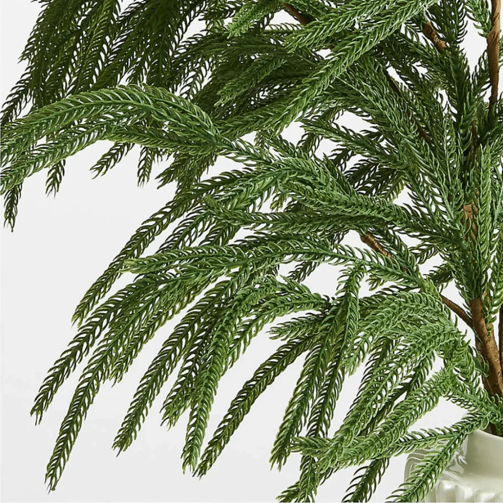 Ramo verde Norfolk Pino Pe effetto Real Touch da 90 cm