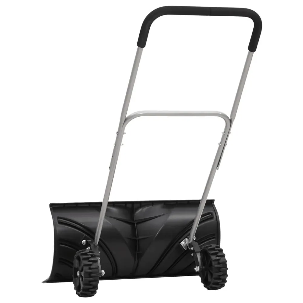 Robusto Professionale Pala da Neve con Manico Allungabile Nero 66cm Lama Acciaio