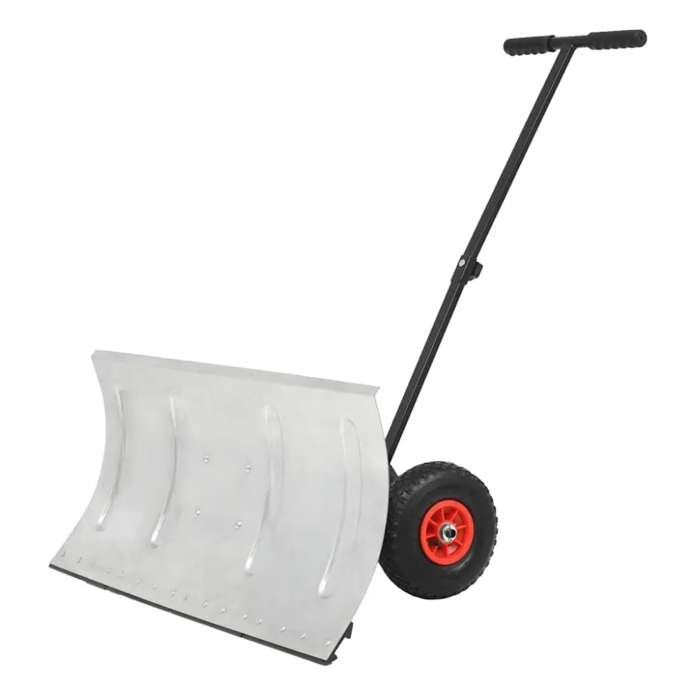 Spazzaneve Manuale con Ruote 100x44 cm con Impugnatura Comfort