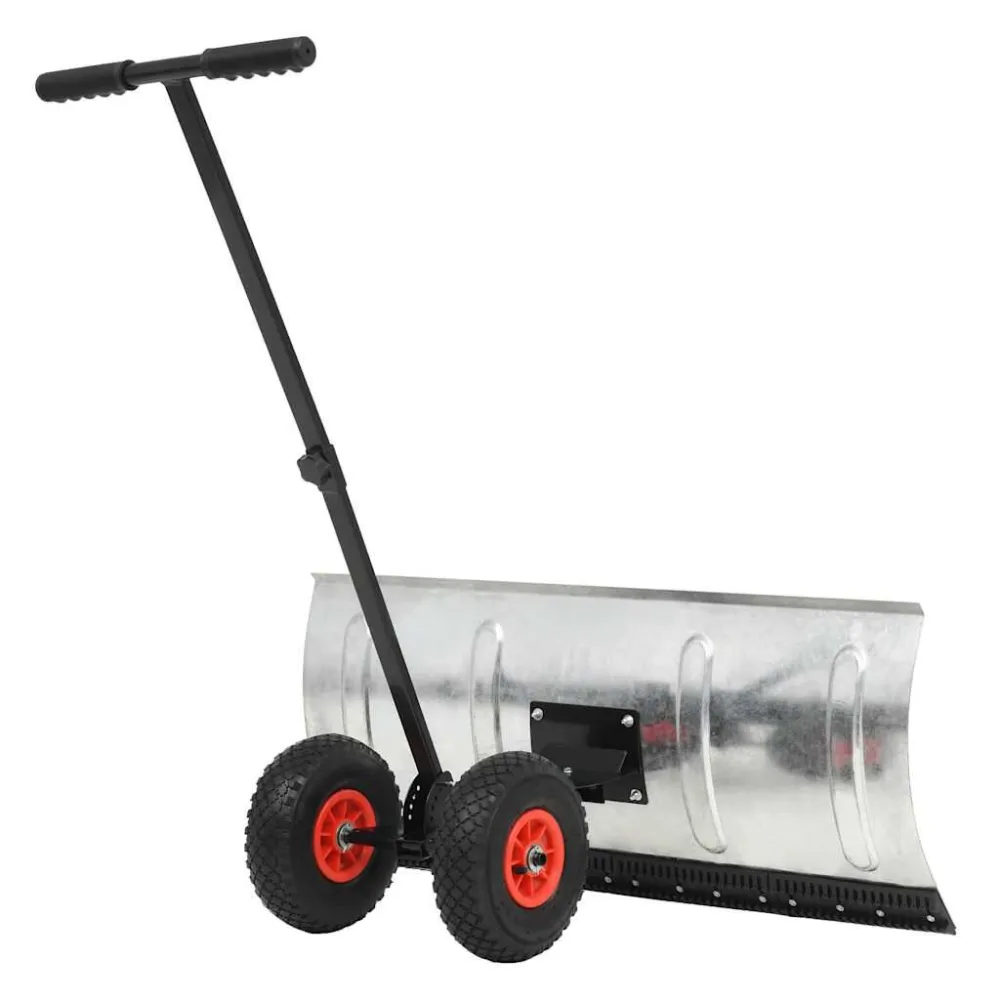 Spazzaneve Manuale con Ruote 100x44 cm con Impugnatura Comfort