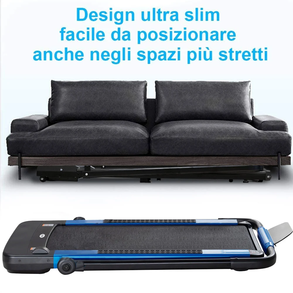 Pedana Tapis Roulant Elettrico con Corrimano Pieghevole e Bracciale Telecomando
