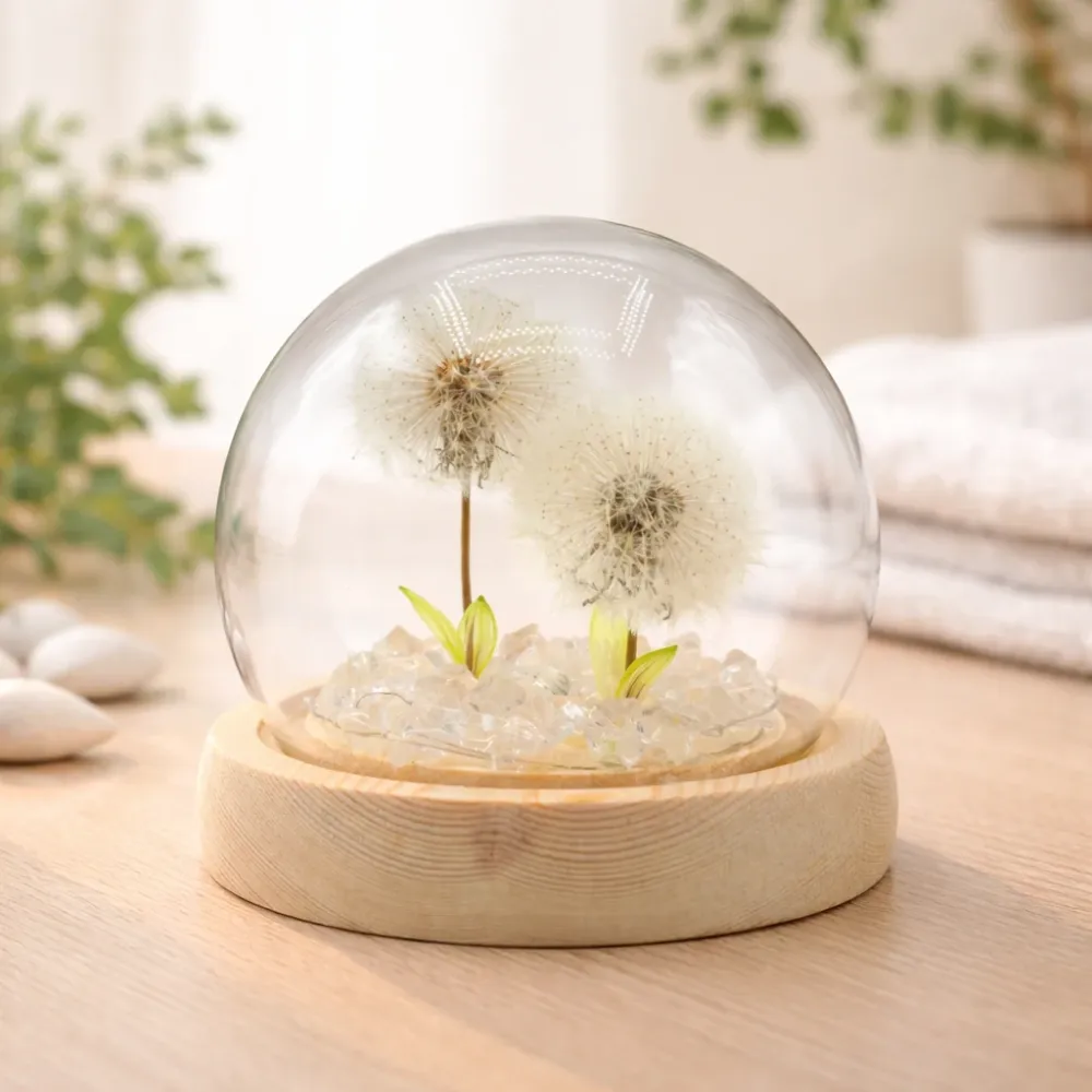 Cupola da Giardino Floral Glow – 2 Denti di Leone – LED USB
