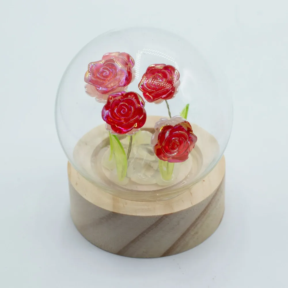 Cupola da Giardino Floral Glow – 5 Rose Rosse – LED Batteria