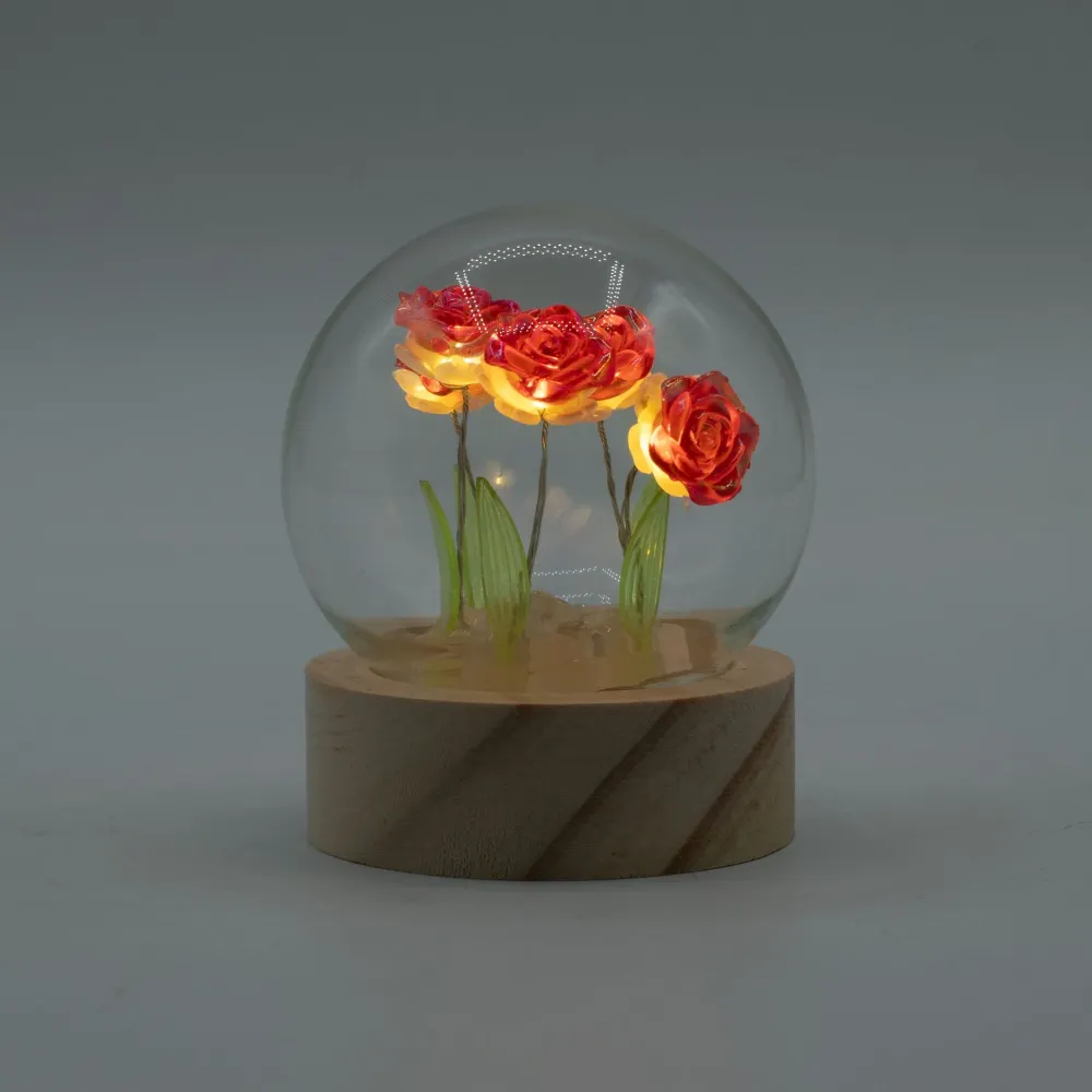 Cupola da Giardino Floral Glow – 5 Rose Rosse – LED Batteria