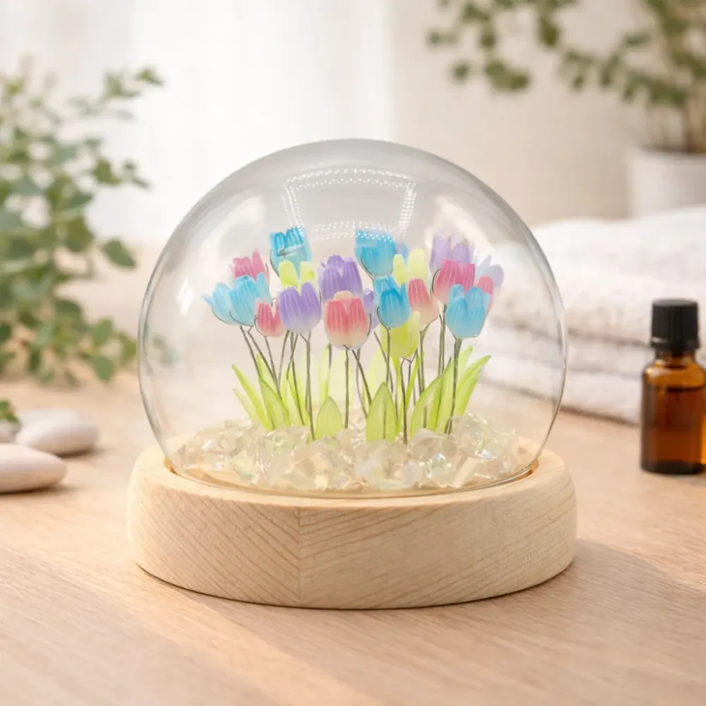 Cupola da Giardino Floral Glow – 20 Tulipani Multicolore – LED USB