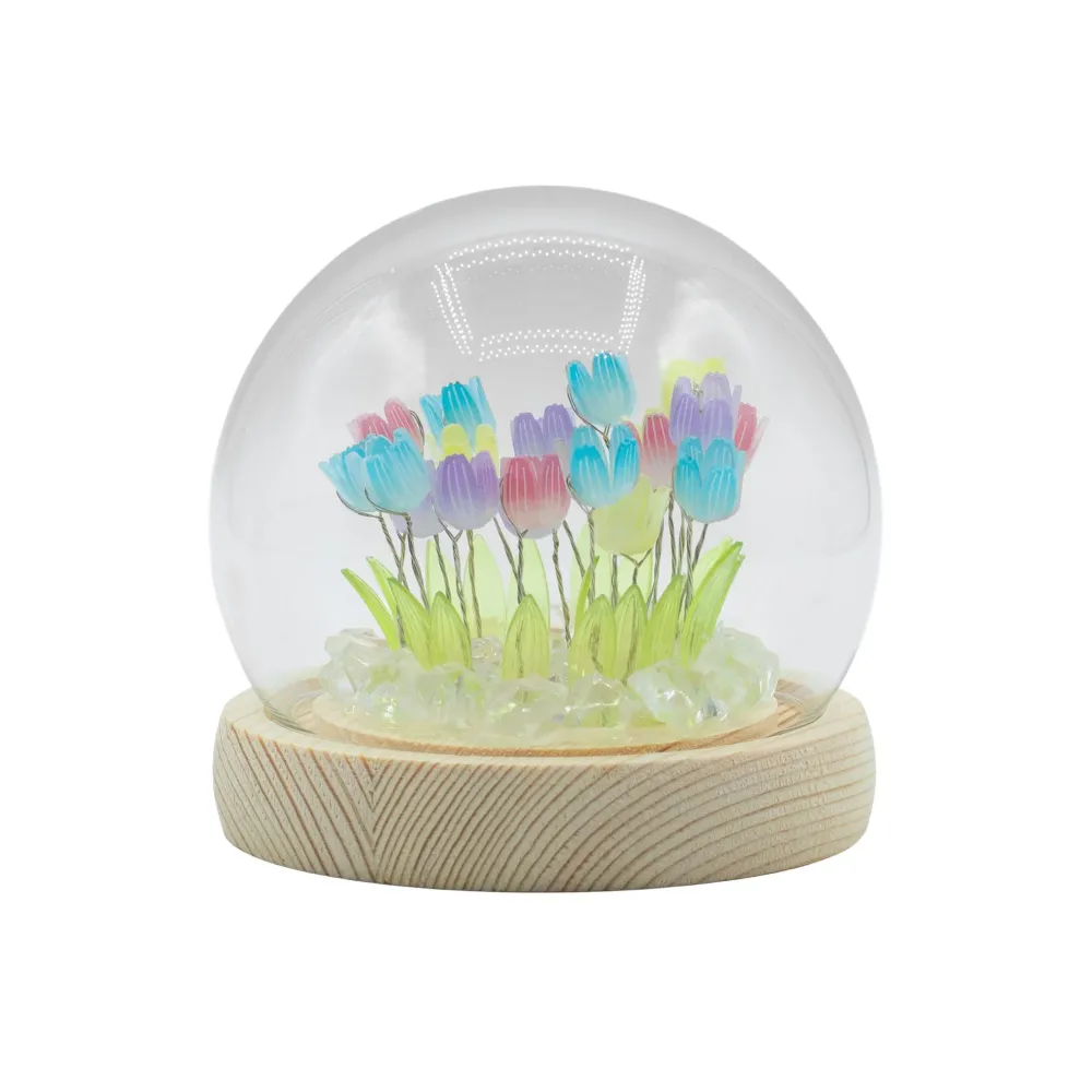 Cupola da Giardino Floral Glow – 20 Tulipani Multicolore – LED USB