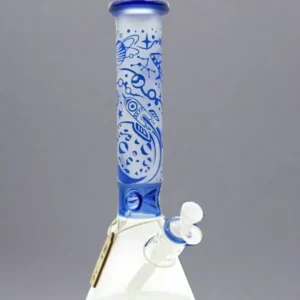 Cheech Cristallo 14" Spaceship Sandblasted Beaker Bong