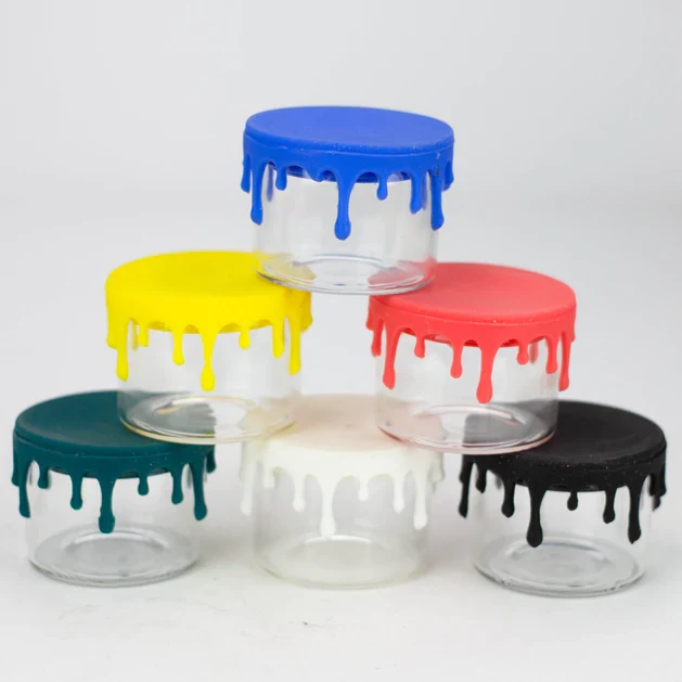 Glass Dab Container gommato lid
