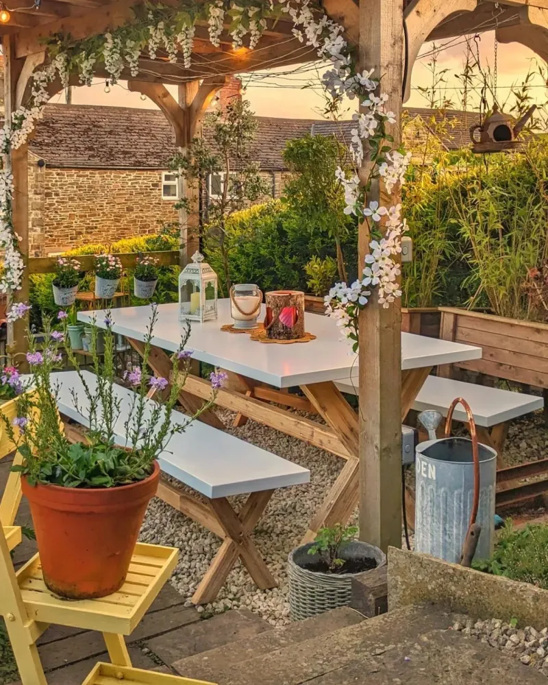 Panca da Giardino Garden Bench OLBIA Concrete White
