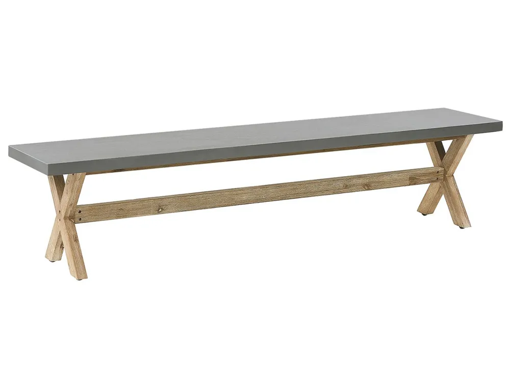 Panca Legno Garden Bench OLBIA Concrete Grey