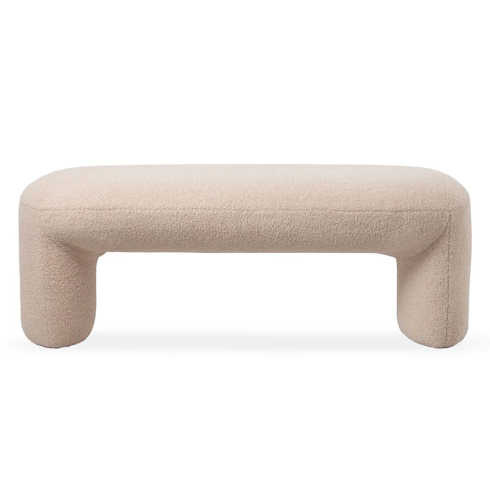 Panca di tendenza Armania L110cm Tessuto bouclette camoscio