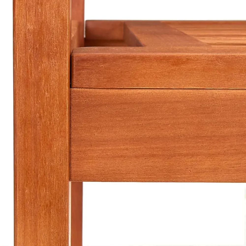 Panchina da Giardino 2 Posti 120 cm Legno Massello di Eucalipto con Cerniere Prova di Ruggine