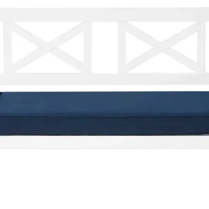 Robusto Impermeabile Pancha da giardino con cuscino BALTIC Legno d'acacia Bianco