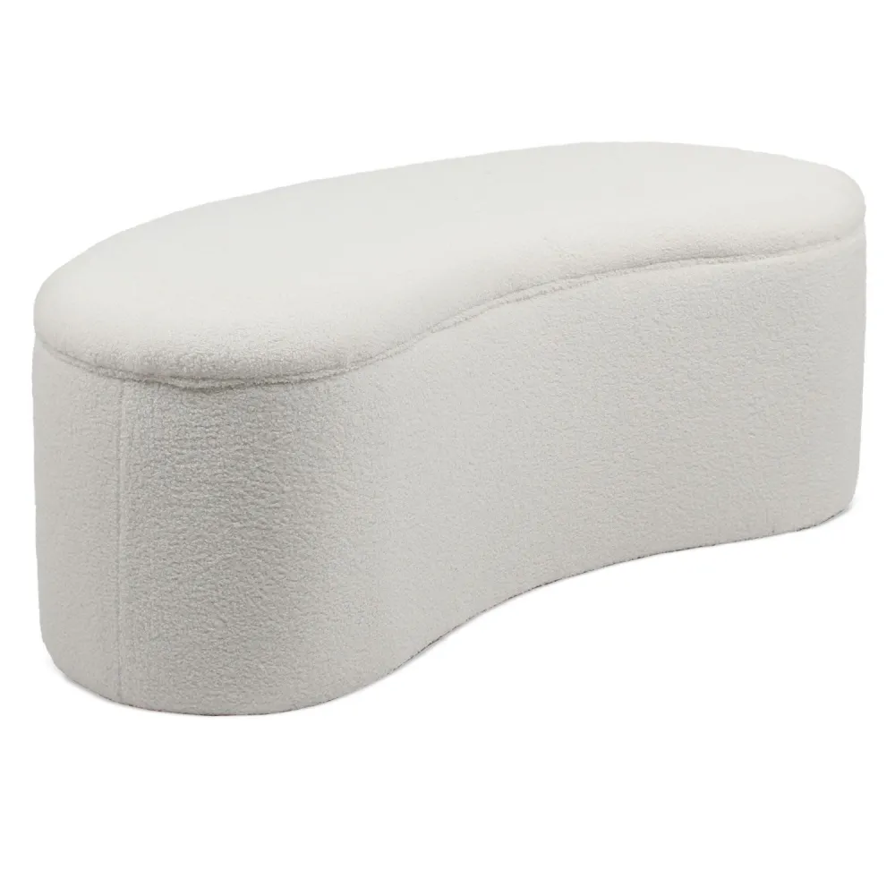 Robusto Impermeabile Sedile panca curvo Beanie Tessuto con fibbia Bianco