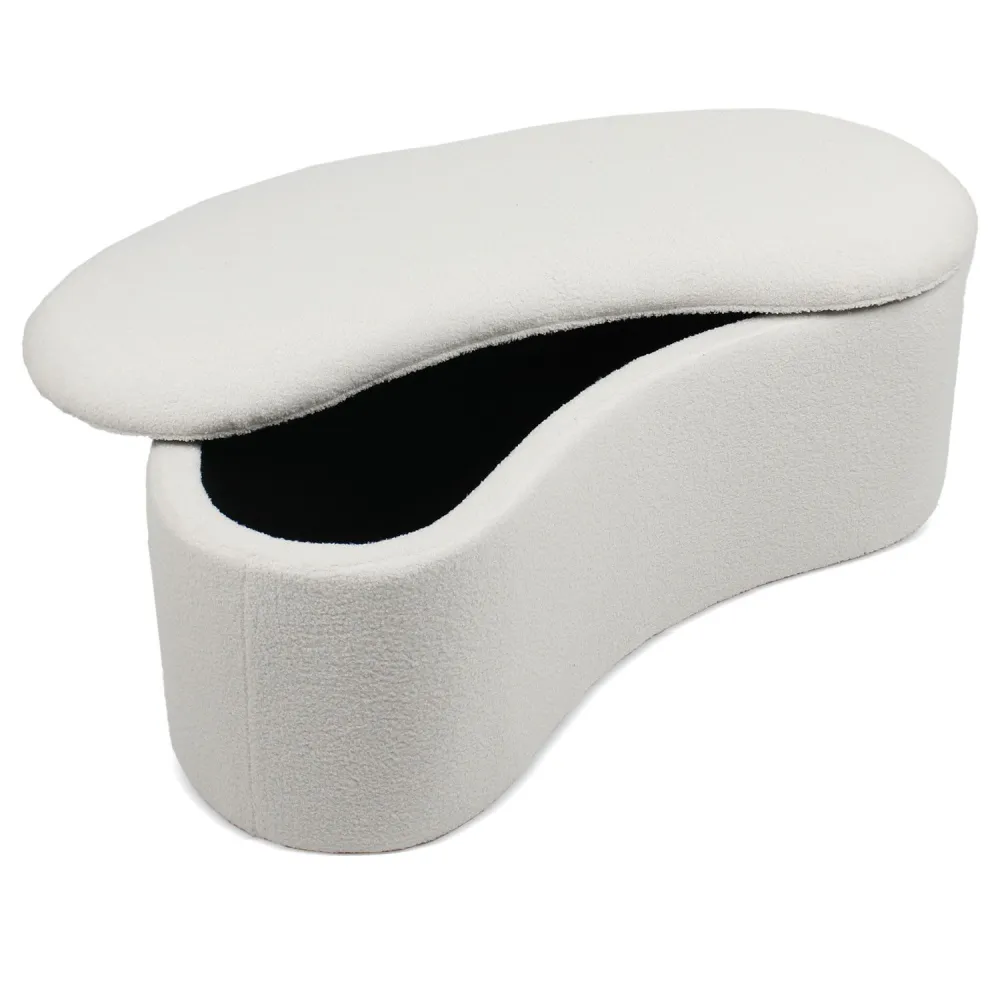 Robusto Impermeabile Sedile panca curvo Beanie Tessuto con fibbia Bianco