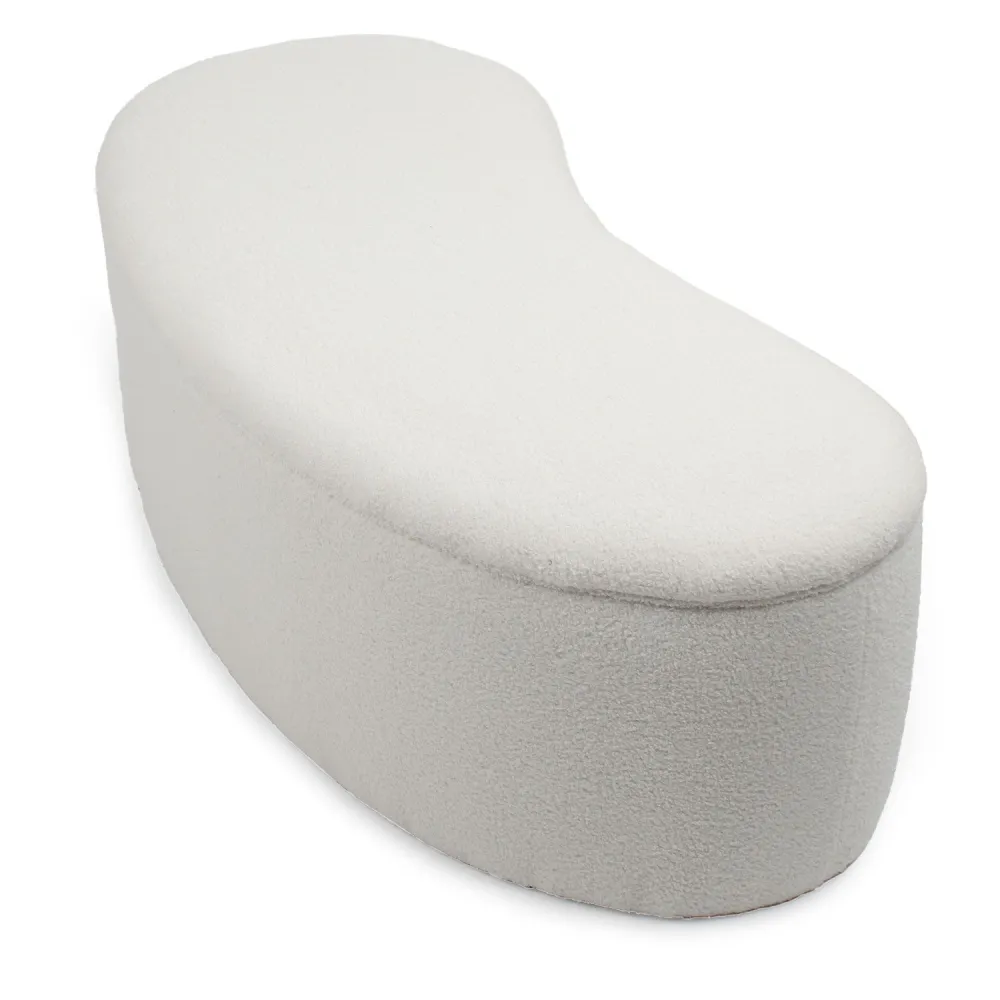 Robusto Impermeabile Sedile panca curvo Beanie Tessuto con fibbia Bianco